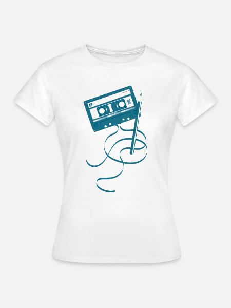 Musik Kassette - Frauen T-Shirt - Weiß