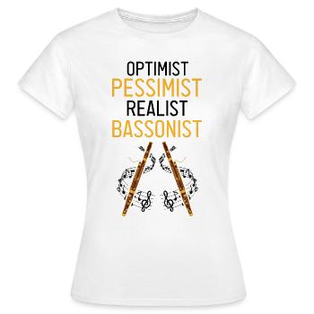Instrument à vent en bois et instrument à vent basson - T-shirt Femme - blanc - Devant - AI Model Female 172 dark (172cm)