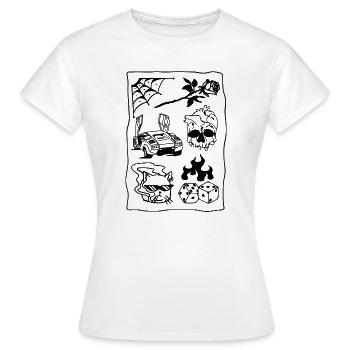 Street style - Women's T-Shirt - white - Front - AI Model Female 172 dark (172cm)