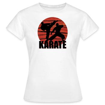 Karate Kampfkunst - Frauen T-Shirt - Weiß - Vorne - AI Model Female 172 dark (172cm)