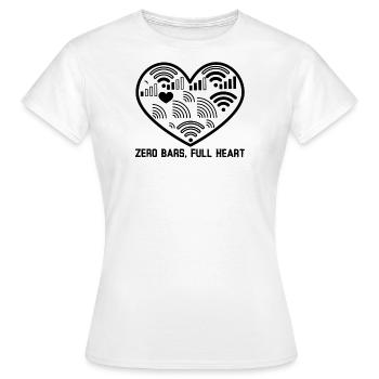 Zéro barre, cœur plein - T-shirt Femme - blanc - Devant - AI Model Female 172 dark (172cm)