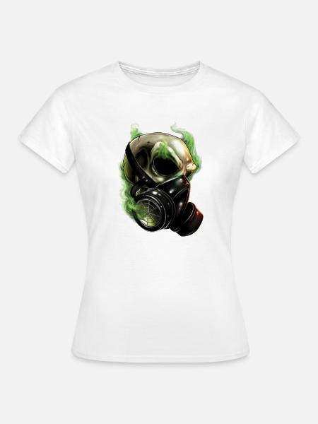 Gas skull - Frauen T-Shirt - Weiß