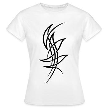 Ornement de tatouage tribal très filigrane. - T-shirt Femme - blanc - Devant - AI Model Female 172 dark (172cm)