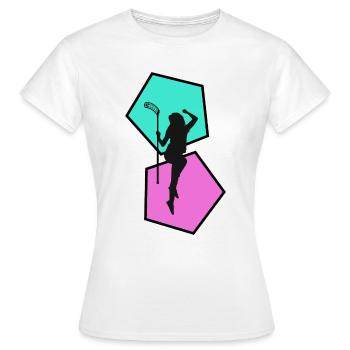 floorball joueur de floorball floorball-girl - T-shirt Femme - blanc - Devant - AI Model Female 172 dark (172cm)