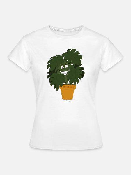 Monstera - Frauen T-Shirt - Weiß