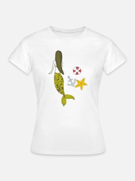 meerjungfrau sommerzeit - Frauen T-Shirt - Weiß