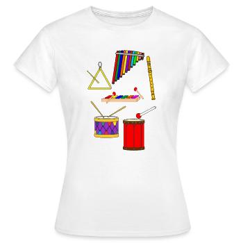 Musikinstrumente für Kleinkinder - Frauen T-Shirt - Weiß - Vorne - AI Model Female 172 dark (172cm)