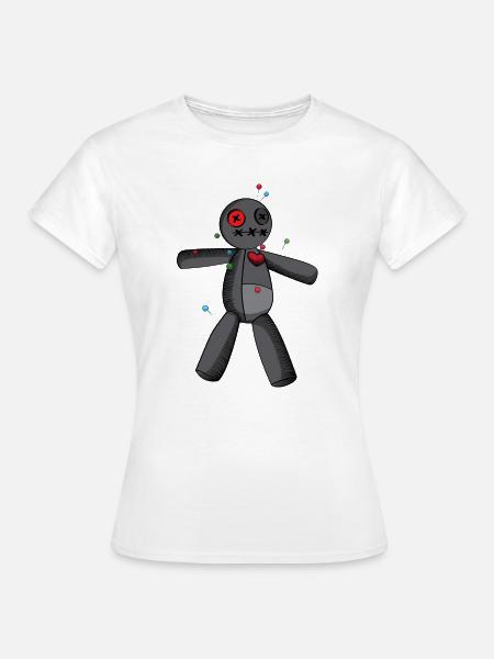 Phasmophobia Voodoo Puppe in schwarz - Frauen T-Shirt - Weiß