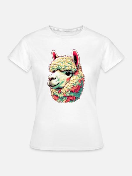 Alpaka - Frauen T-Shirt - Weiß