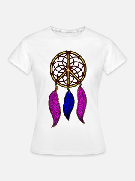 Peace Traumfänger - Frauen T-Shirt - Weiß
