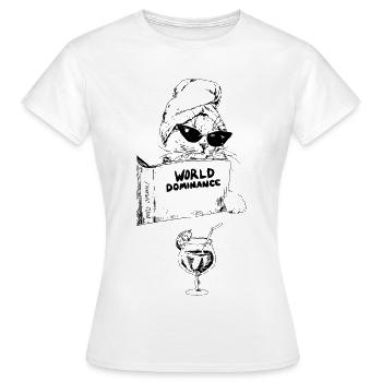 WELTHERRSCHAFT - Frauen T-Shirt - Weiß - Vorne - AI Model Female 172 dark (172cm)