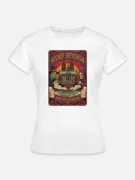 Kölner Spökshow Dom Grauen - Frauen T-Shirt - Weiß