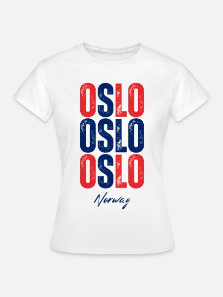 Oslo Norwegen, Souvenir von Oslo - Frauen T-Shirt - Weiß
