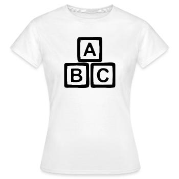 ABC - Frauen T-Shirt - Weiß - Vorne - AI Model Female 172 dark (172cm)