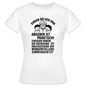 oma kinder erziehung - Frauen T-Shirt - Weiß - Vorne - AI Model Female 172 dark (172cm)