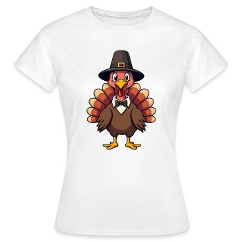 Thanksgiving Drôle Dinde de Thanksgiving - T-shirt Femme - blanc - Devant - AI Model Female 172 dark (172cm)