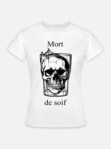 Schädel – Tod des Durstes - Frauen T-Shirt - Weiß