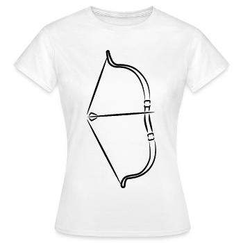 Bow and arrow sketch - Women's T-Shirt - white - Front - AI Model Female 172 dark (172cm)
