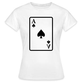 As de pique - T-shirt Femme - blanc - Devant - AI Model Female 172 dark (172cm)