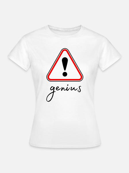 Minimalistisches rotes Dreieck - Frauen T-Shirt - Weiß