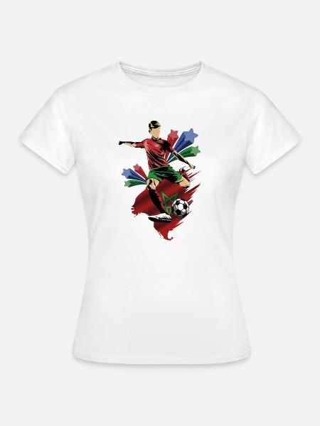 Marruecos – Marokko – Flaggen - Frauen T-Shirt - Weiß