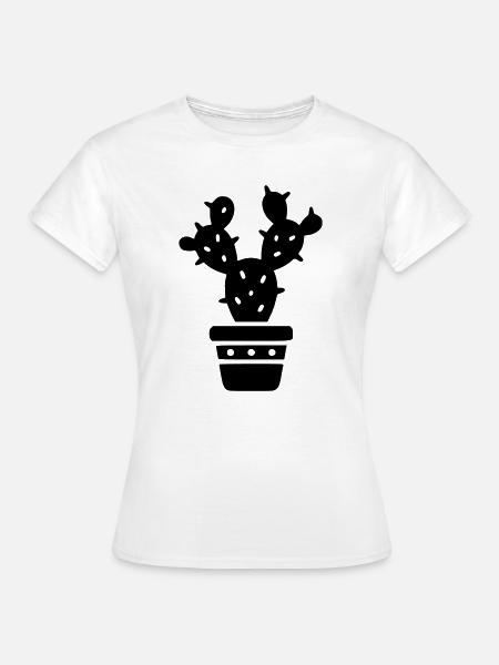 Kaktus Pflanze Sukkulente Pflanzenmutti Botanik - Frauen T-Shirt - Weiß