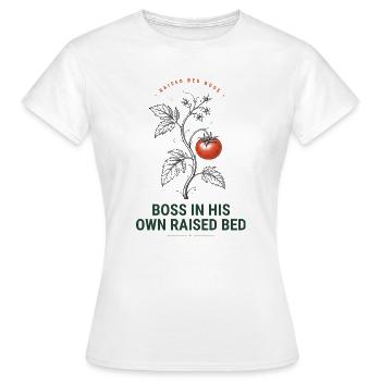 Raised Bed Tomato Gardener Shirt Funny Gift - Women's T-Shirt - white - Front - AI Model Female 172 dark (172cm)