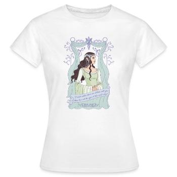 Der Herr Der Ringe Arwen Motiv Mit Spruch  - Frauen T-Shirt - Weiß - Vorne - AI Model Female 172 dark (172cm)