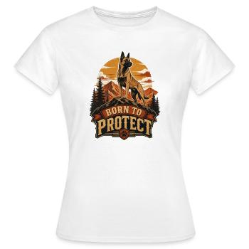 Malinoi Belgischer Schäferhund - Frauen T-Shirt - Weiß - Vorne - AI Model Female 172 dark (172cm)