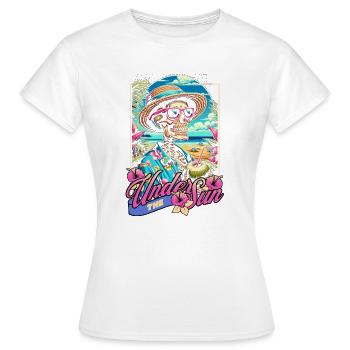 Under The Sun Skull Beach Summer Gift - Women's T-Shirt - white - Front - AI Model Female 172 dark (172cm)