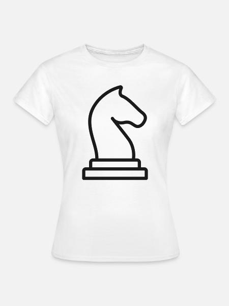 Symbol der Schachritterfigur - Frauen T-Shirt - Weiß