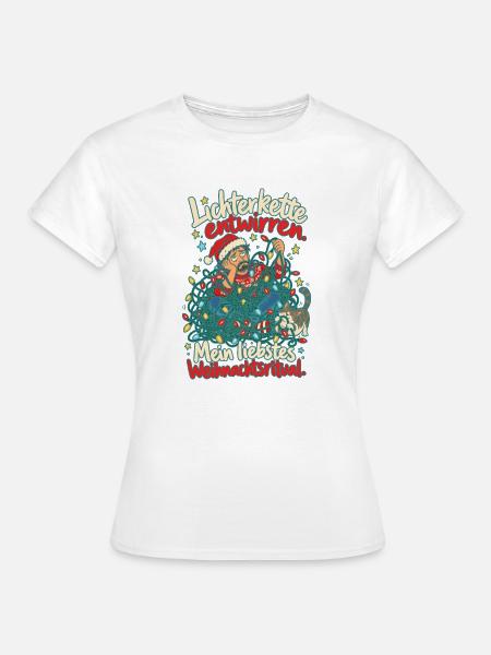Lichterkette entwirren Ritual - Frauen T-Shirt - Weiß