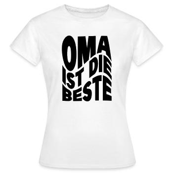 Oma ist die Beste - Frauen T-Shirt - Weiß - Vorne - AI Model Female 172 dark (172cm)