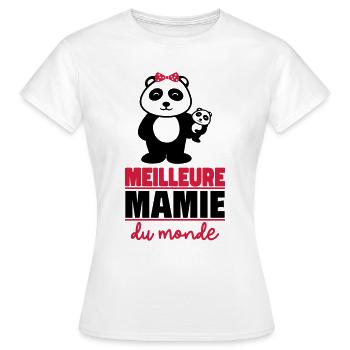 meilleure mamie du monde - T-shirt Femme - blanc - Devant - AI Model Female 172 dark (172cm)