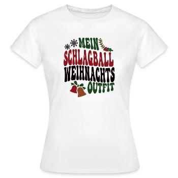 Schlagball Weihnachten Spieler XMAS Baseball Lapta - Frauen T-Shirt - Weiß - Vorne - AI Model Female 172 dark (172cm)