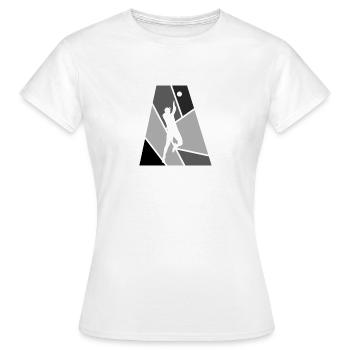 Beach volleyball volleyball players Beach volleyball - Women's T-Shirt - white - Front - AI Model Female 172 dark (172cm)