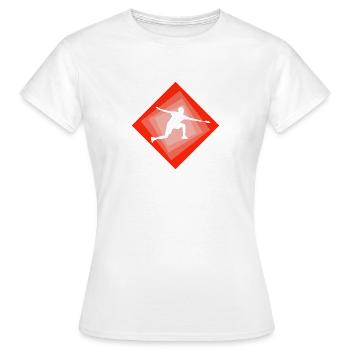 Joueur de badminton Drop Smash - T-shirt Femme - blanc - Devant - AI Model Female 172 dark (172cm)
