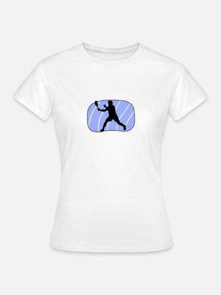 Squashschläger Squashspieler Schläger - Frauen T-Shirt - Weiß