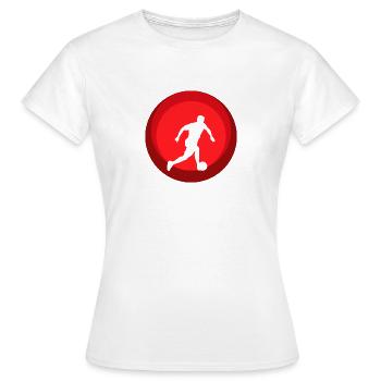 Beachball Beachball Fußball - Frauen T-Shirt - Weiß - Vorne - AI Model Female 172 dark (172cm)