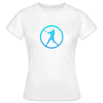 Pichet Pichet Batte de softball - T-shirt Femme - blanc - Devant - AI Model Female 172 dark (172cm)
