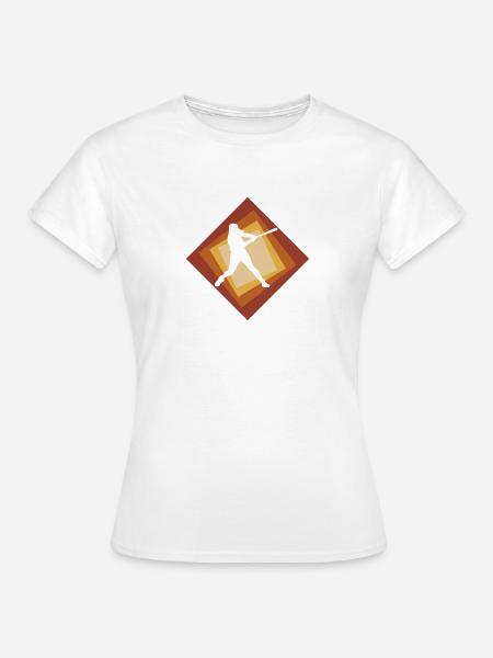 Softball Baseball Baseball - Frauen T-Shirt - Weiß