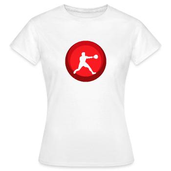 Squash Racket Racket Squash Player - Women's T-Shirt - white - Front - AI Model Female 172 dark (172cm)