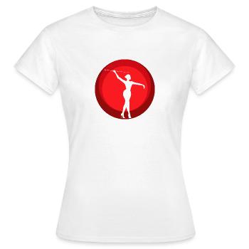 Stabdrehen Gymnastik Gymnastik - Frauen T-Shirt - Weiß - Vorne - AI Model Female 172 dark (172cm)