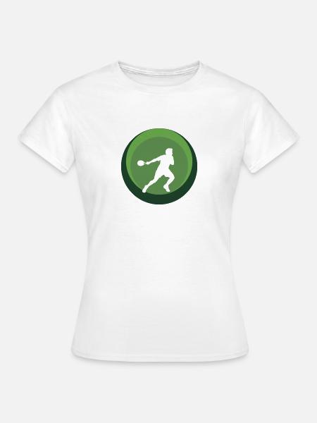 Schläger Squash Spieler Schläger - Frauen T-Shirt - Weiß