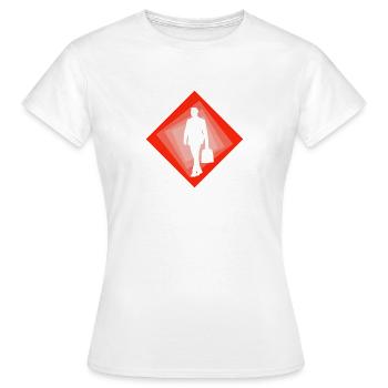 Banquier de la Bourse de Wall Street - T-shirt Femme - blanc - Devant - AI Model Female 172 dark (172cm)