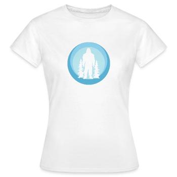 Lochness Bigfoot Yéti - T-shirt Femme - blanc - Devant - AI Model Female 172 dark (172cm)