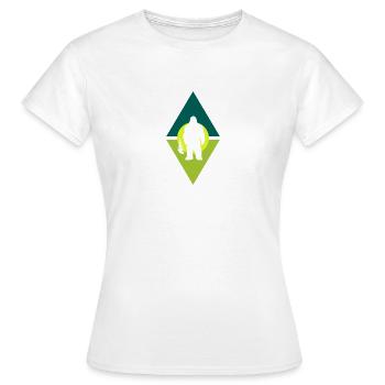 Yeti Lochness Big foot - T-shirt Femme - blanc - Devant - AI Model Female 172 dark (172cm)