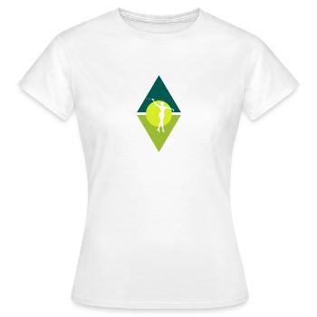 Bâton tournant tournant bâton virevoltant - T-shirt Femme - blanc - Devant - AI Model Female 172 dark (172cm)