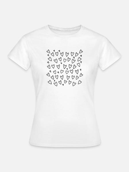 Herzchen - Frauen T-Shirt - Weiß