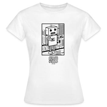 GODZI_BOT - Frauen T-Shirt - Weiß - Vorne - AI Model Female 172 dark (172cm)
